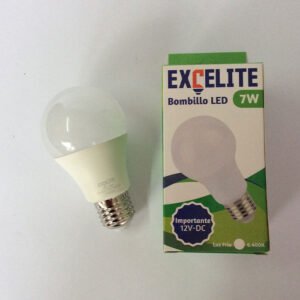 Bombillo LED 7W 12 VDC, 580lm, E27