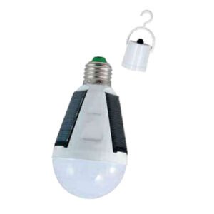 Bombillo de emergencia LED 12W, 110V con panel solar