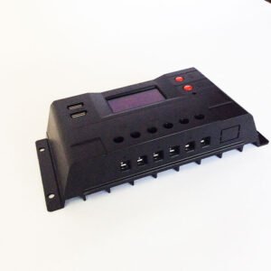 Controlador solar PWM, 30A, 12-24, con pantalla